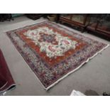 Good quality Persian carpet square {285 cm L x 204 cm W}.