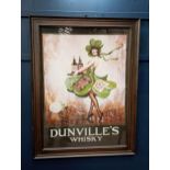 Dunvilles whisky framed advertising print {H 120cm x W 90cm}