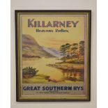 Killarney Heavens Reflex Great southern RYS pictorial advertisement {61cm H x 50cm W}