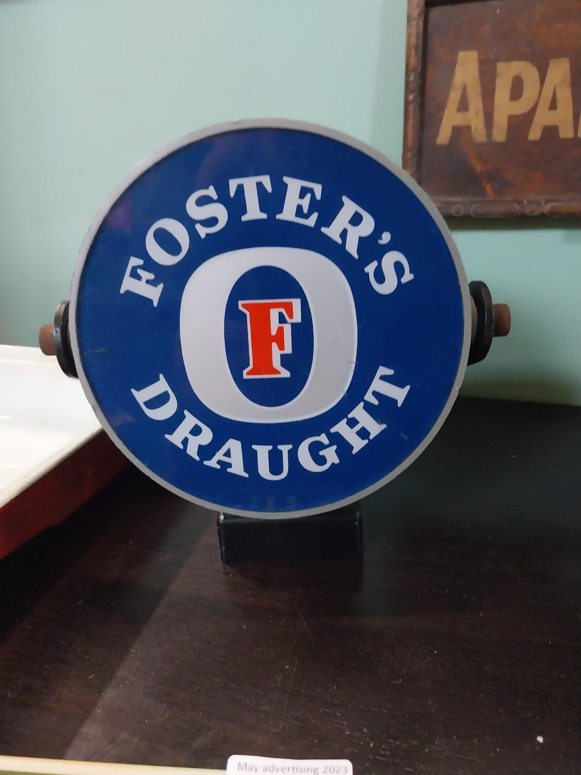 Fosters Draught Lager counter light up font. {20 cm H x 19 cm W x 14 cm D}