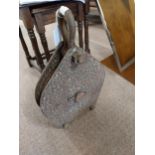 19th C. metal pulley block. {46 cm H x 27 cm W x 6 cm D}.