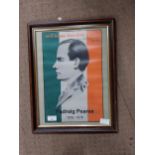 Padraig Pearse framed coloured print.{46 cm H x 36 cm W}