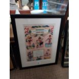 Framed Guinness Panto Time print. {45 cm H x 35 cm W}