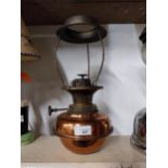 19th C. copper and brass table lamp. {36 cm H x 17 cm Diam}.