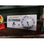 Draught Guinness Perspex shelf advertising Clock. {13 cm H x 29 cm W}.