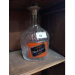 Carling Black Label glass decanter. {21 cm H x 12 cm Diam}.