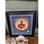 Guinness is the Order of the Day advertising Tray mounted in wooden box frame. {48 cm H x 48 cm W].