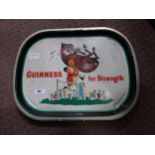 Guinness for Strength Horse tinplate advertising tray. {22 cm H x 35 cm W}