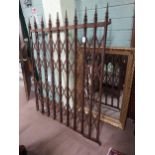 Early 20th C. Wrought iron concertina action Bostwick Company London shop doorway entrance gate. {