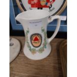 Bass and Co Pale Ale Beswick ceramic advertising water jug. {17 cm H x 15 cm W x 13 cm D}.