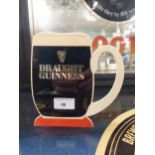 1970's Draught Guinness Perspex counter stand. {17 cm H x 16 cm W}.