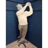 1950's lifesize golf figure on board {H 184cm x W 66cm}