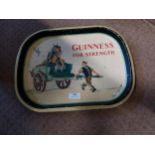 Guinness for Strength tin plate advertising drinks tray. {32 cm H x 42 cm W}.