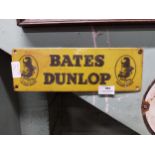 Bates Dunlop enamel advertising sign. {10 cm H x 31 cm W}.