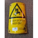 Danger of Death Keep Off Electricity board enamel warning sign. {25 cm H x 14 cm W}