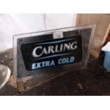Carling Extra Cold Perspex light up shelf box. {19 cm H x 33 cm W}.