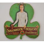 Shamrock Hosiery and underwear Balbriggan Co. Dublin advertising cut out {30cm H x 30cm W}