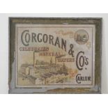 Corcoran & Co. Carlow Celebrated mineral waters pictorial advertisement {60cm H x 73cm W}