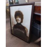 Framed Phil Lynott Guinness print. {61 cm H x 48 cm D}.