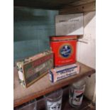McClintons Soap cardboard box. {4 cm H x 17 cm W x 10 cm D}, Sweet Afton Cigarette tin {15 cm W x 11
