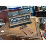 Duracell Pacemaker Watch Batteries Perspex counter display box. {16 cm h x 32 cm W x 20 cm D}.