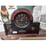 Ceramic Guinness Clocks - Opening Time is Guinness Time. {24 cm H x 24 cm W x 5 cm D}