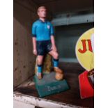 Dublin GAA footballer advertising figure. {22cm H x 8 cm W x 9 cm D}.