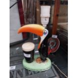 Carltonware Guinness Toucan Lamp. {30 cm H x 20 cm W x 10 cm D}.