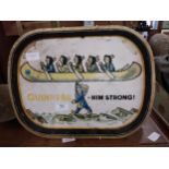 Guinness Him Strong tin plate drinks tray. {32 cm H x 41 cm W].