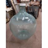 Early 20th C. glass carboy. {59 cm H x 40 cm Diam}