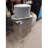 20th C. Top Hat with box Christies of London. {15 cm H x 14 cm W x 30 cm D}