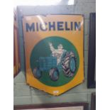 Michelin Tyres enamel advertising sign. {59 cm H x 45 cm W}.