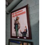 My Goodness My Guinness framed advertising print. {62 cm H x 48 cm W}.