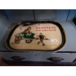 Guinness for Strength tin plate advertising drinks tray. {31cm H x 41 cm W}.