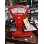 1950's Kontrolines Shop Scales. {67 cm H x 56 cm W x 23 cm D}.