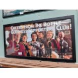 Cheers from the Bottle of Guinness Supporters Club framed advertising Print. {34 cm H x 63 cm W}.