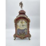 19th C. French Boulle mantle clock {51 cm H x 26 cm W x 13 cm D}.