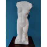 Composition headless bust of a Grecian Lady {81cm H x 28cm W x 21cm D}