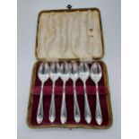 Set of six English silver tea spoons. Hallmarked in Sheffield1938. Maker Viner's Ltd (Emile