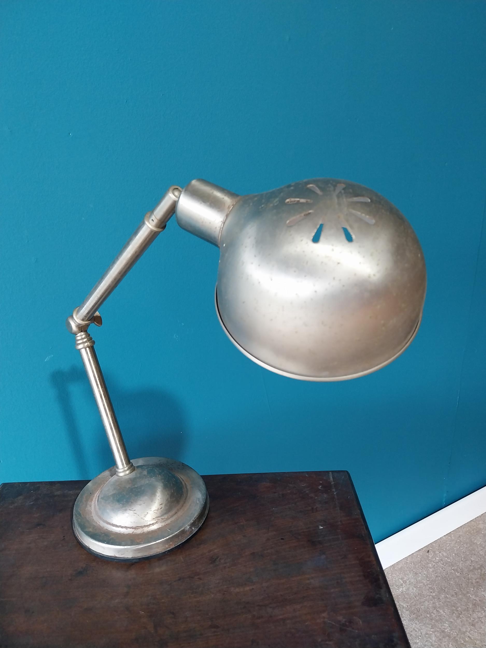 Polished metal retro industrial angle poised lamp {44cm H x 44cm W x 18cm D} - Image 3 of 3