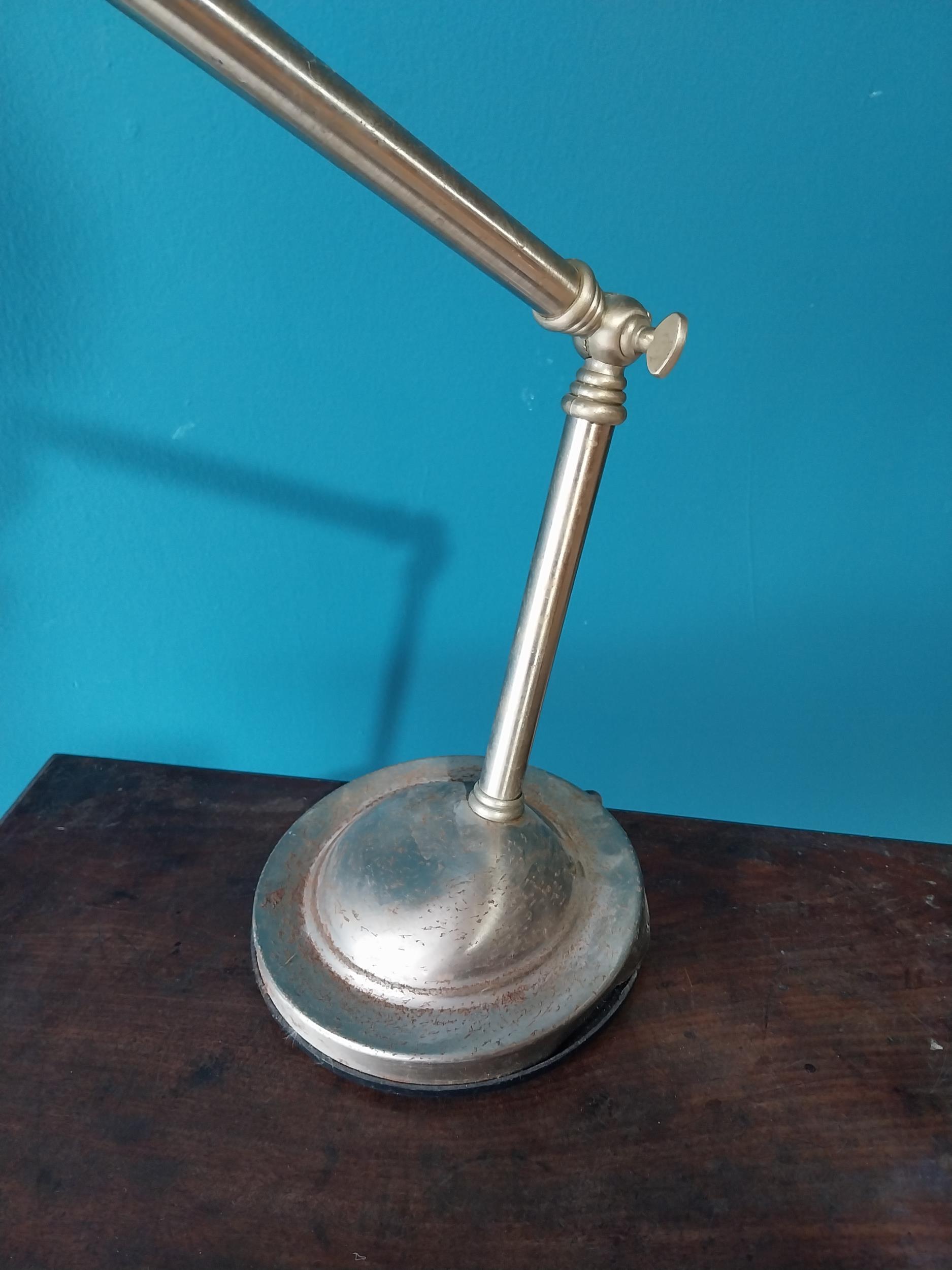 Polished metal retro industrial angle poised lamp {44cm H x 44cm W x 18cm D} - Image 2 of 3