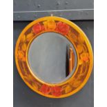 Round poker mirror { 46cm Dia. x D 2cm }