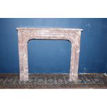 Red marble fireplace {1070 h x 1250 w x 360 d insert 850 w x 860 h }