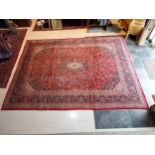 Good quality decorative Persian carpet square {384cm L x 291cm W}