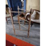 Georgian mahogany folding clothes horse { 91cm H X 47cm W }.