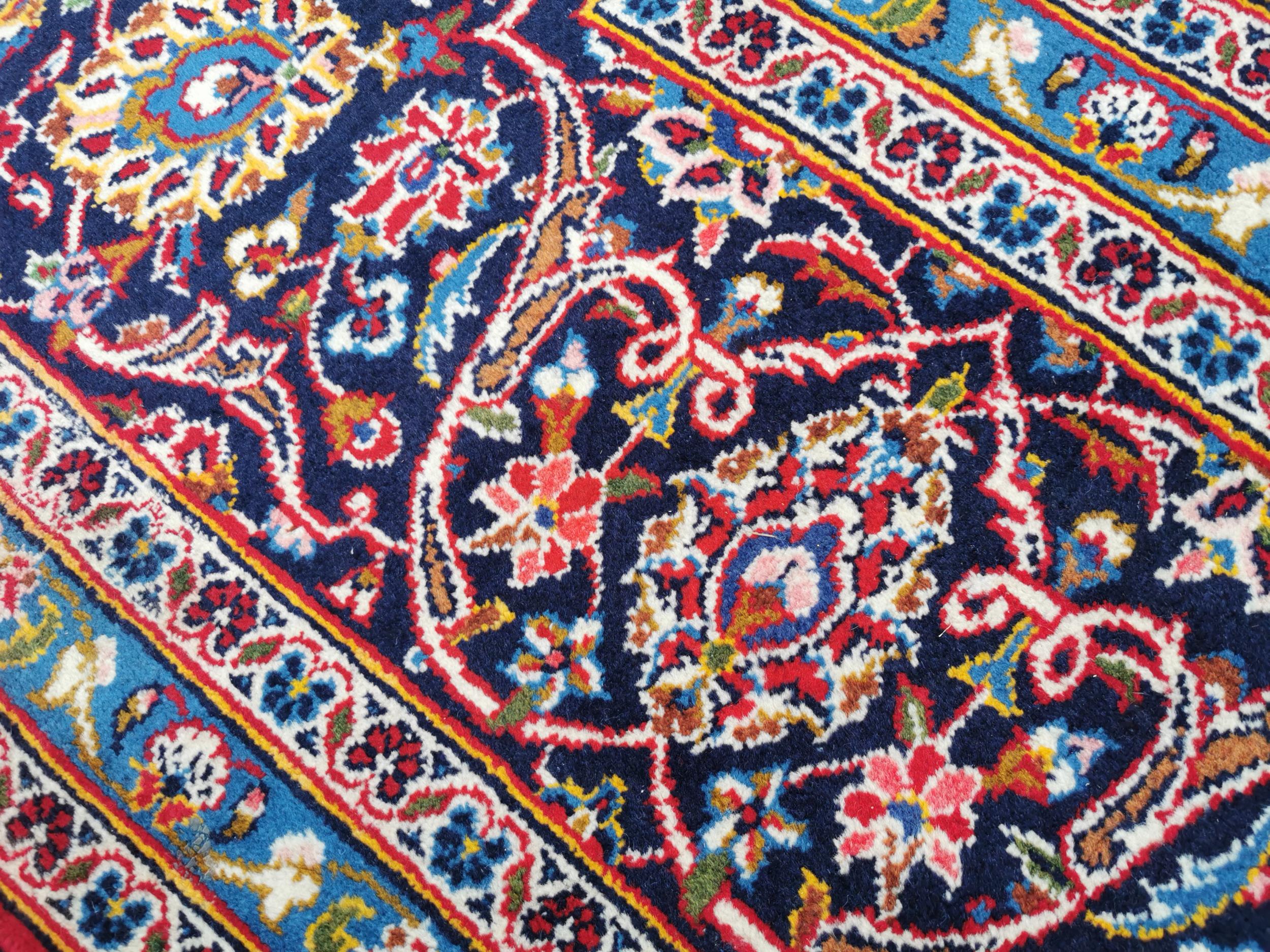 Good quality hand knotted Persian carpet square {342 cm L x 243 cm W}. - Image 7 of 7