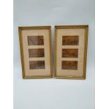 Pair of Snaffle prints mounted in gilt frames {31 cm H x 19 cm W}.