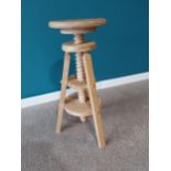 Good quality pine revolving Artist stool {76 cm H x 41 cm Dia.}.