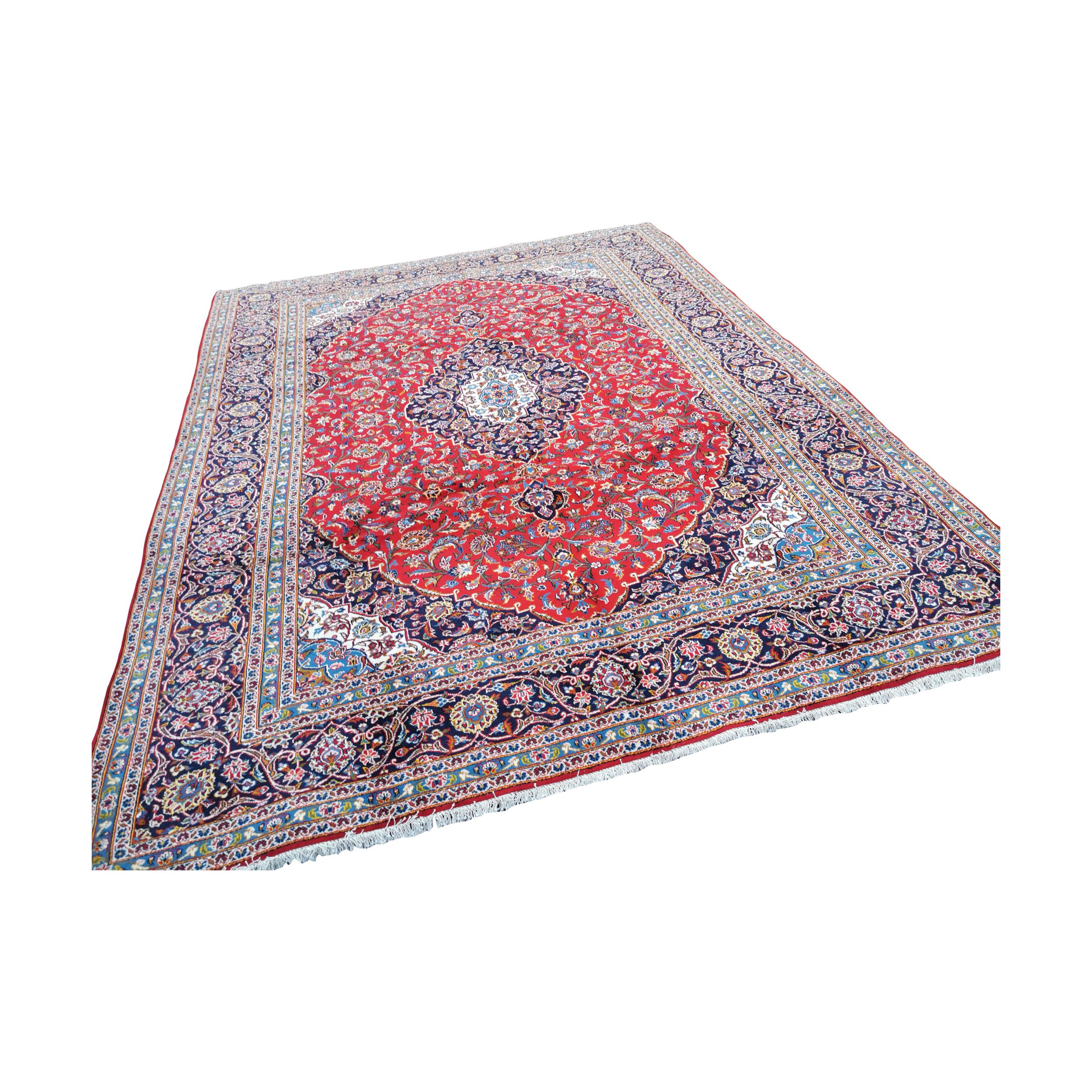 Good quality hand knotted Persian carpet square {342 cm L x 243 cm W}. - Image 2 of 7