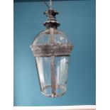 Exceptional quality bronze hall lantern in the Georgian style {60cm H x 32cm Dia.}